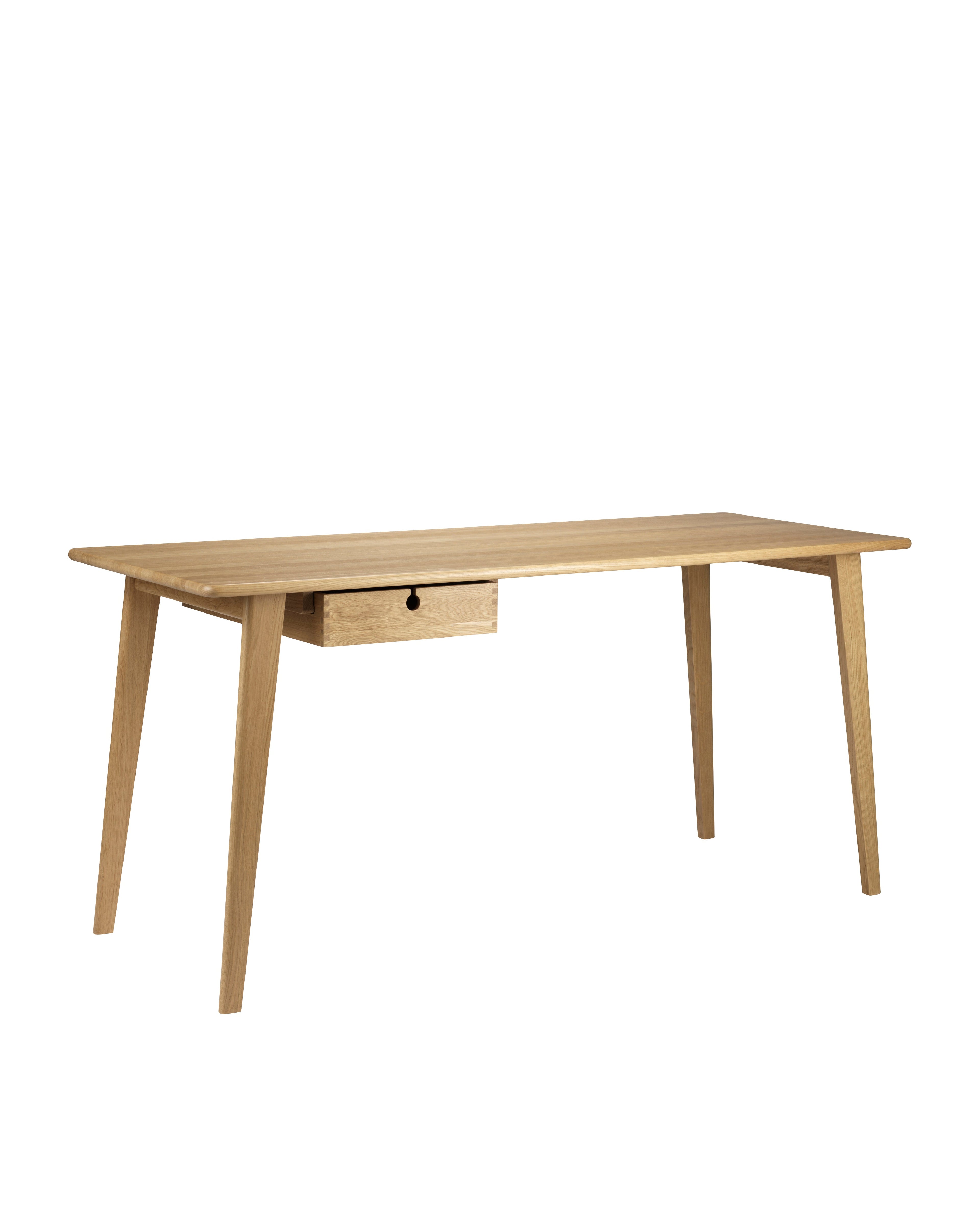 FDB Møbler C67 Butler Desk โต๊ะทำงานไม้โอ๊กดีไซน์มินิมอลโดย Foersom & Hiort-Lorenzen พร้อมลิ้นชักสอดสองด้าน มีสองขนาด 120 และ 156 ซม.