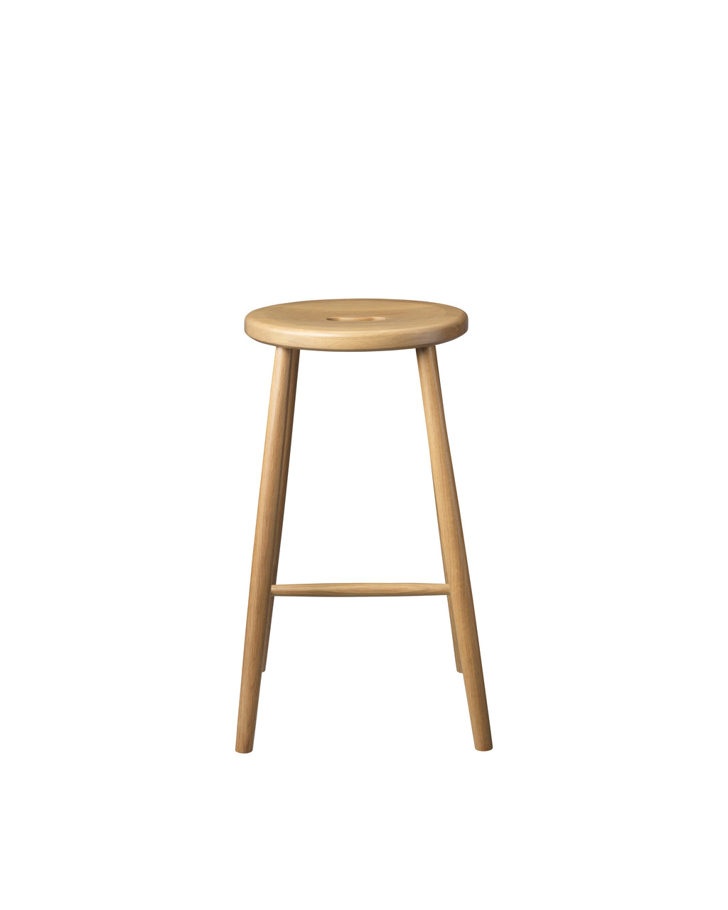 FDB Møbler J27C Counter Stool โดย Børge Mogensen ม้านั่งเคาน์เตอร์ไม้โอ๊ก/บีช ที่นั่งไม้เรียบ ดีไซน์คลาสสิกปี 1949