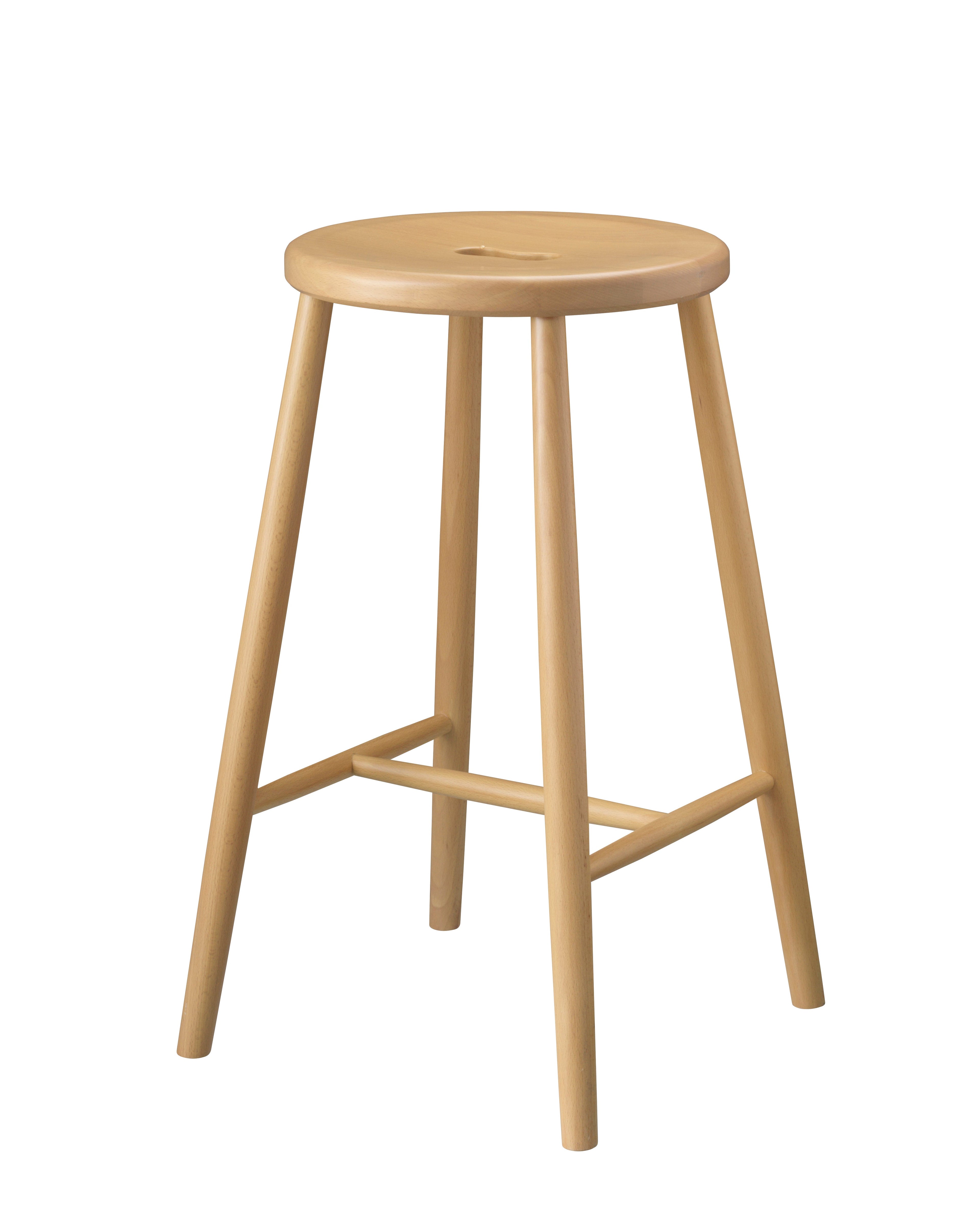 FDB Møbler J27C Counter Stool โดย Børge Mogensen ม้านั่งเคาน์เตอร์ไม้โอ๊ก/บีช ที่นั่งไม้เรียบ ดีไซน์คลาสสิกปี 1949