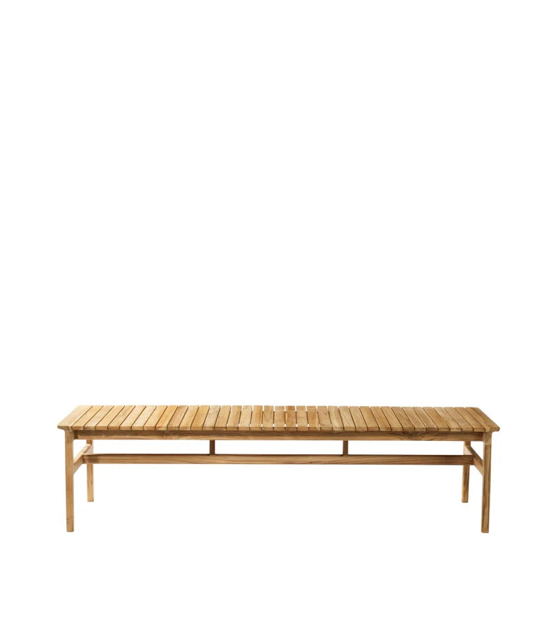 FDB Møbler M10 Sammen Bench ม้านั่งไม้ teak สำหรับ outdoor แบบไม่มีพนักพิง ออกแบบโดย Thomas E. Alken