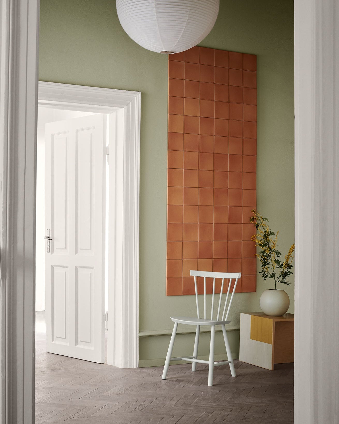 FDB Møbler J46 Chair โดย Poul M. Volther ทำจากไม้บีช/โอ๊ค ดีไซน์พนักพิงซี่ไม้ปี 1956 เคลือบผิวน้ำแบบ lacquered