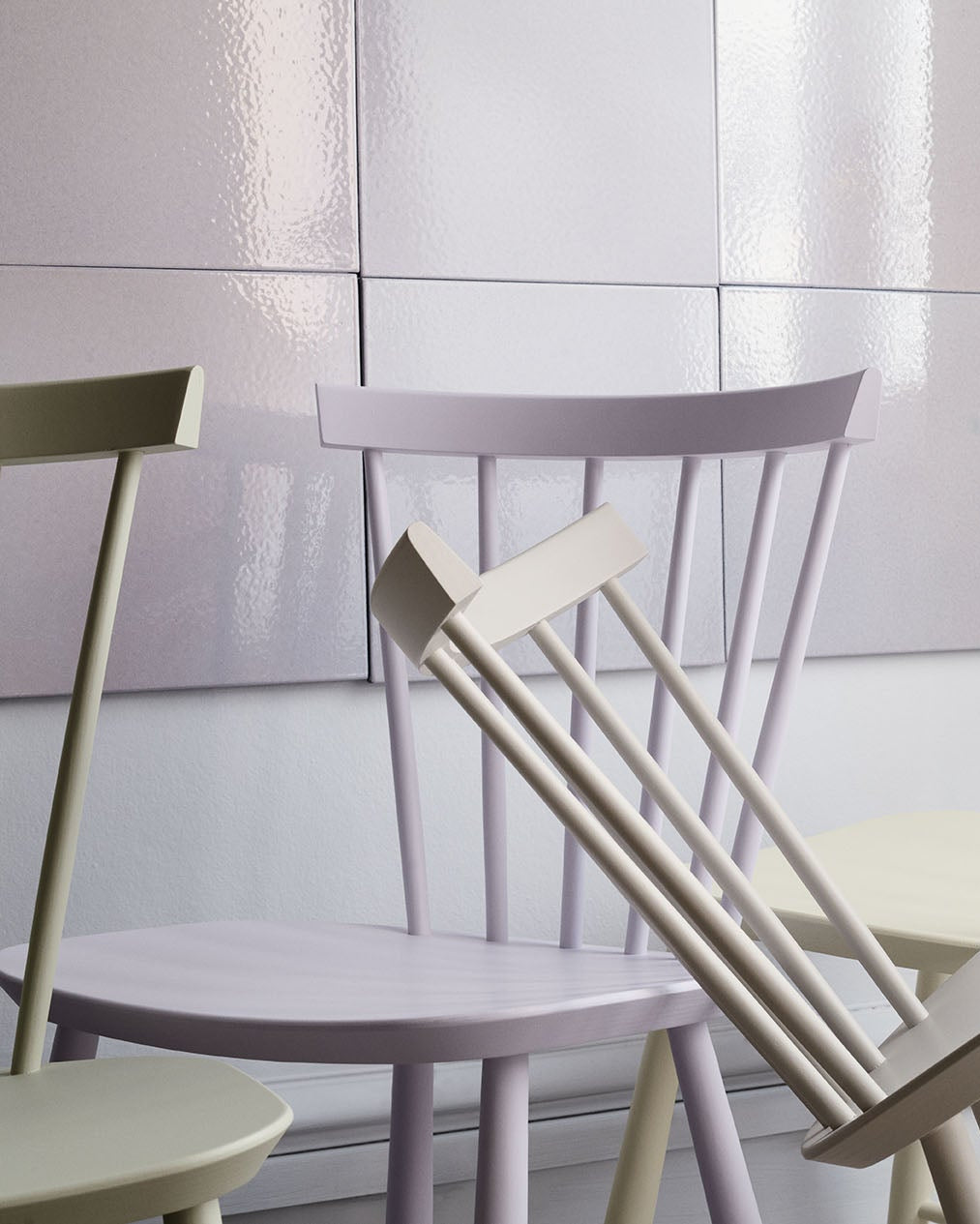 FDB Møbler J46 Chair โดย Poul M. Volther ทำจากไม้บีช/โอ๊ค ดีไซน์พนักพิงซี่ไม้ปี 1956 เคลือบผิวน้ำแบบ lacquered