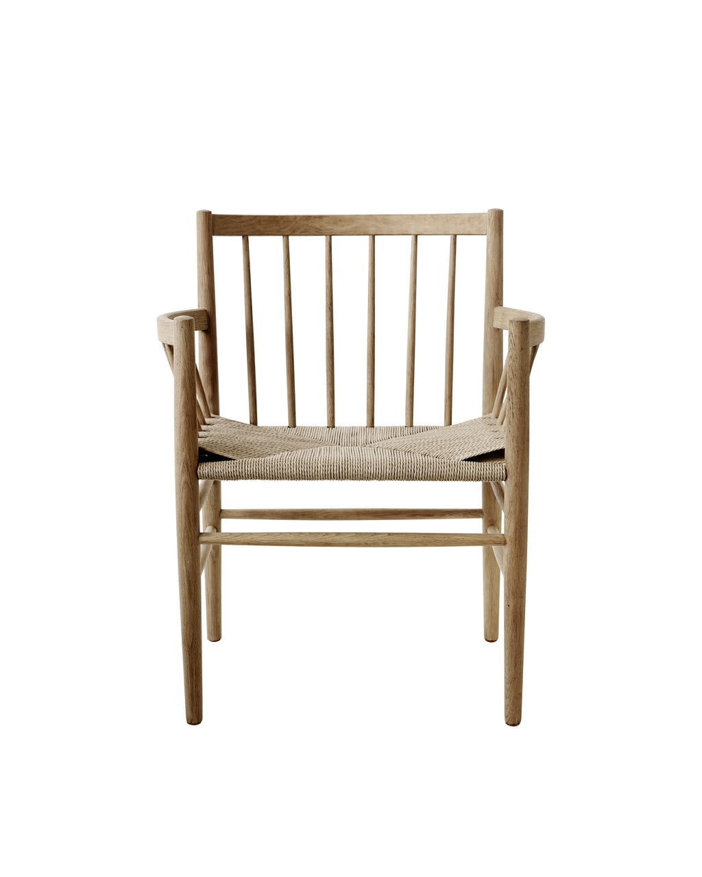 FDB Møbler J81 Chair โดย Jørgen Bækmark โครงไม้โอ๊ก ที่นั่งกระดาษถัก natural ดีไซน์คลาสสิกปี 1962