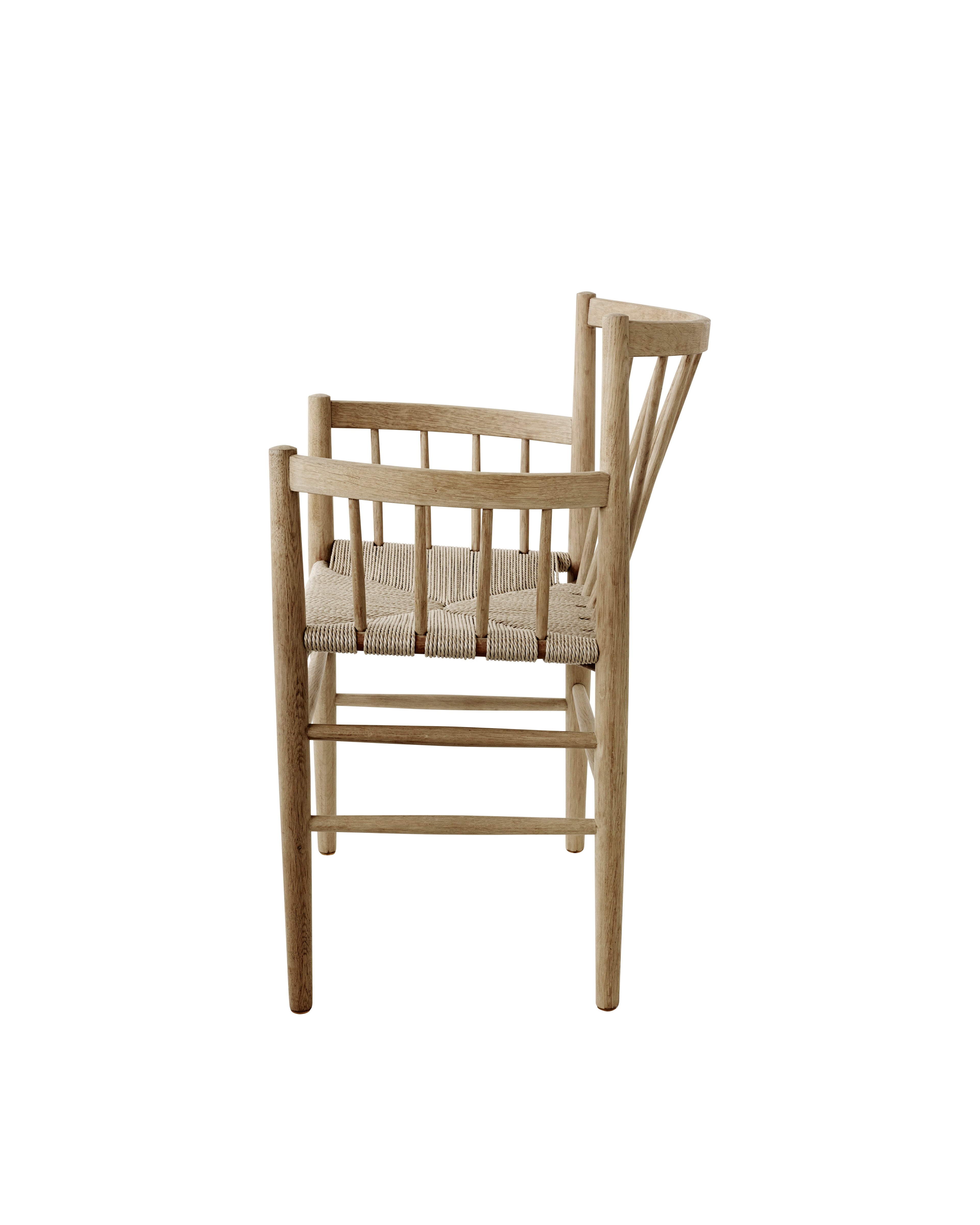 FDB Møbler J81 Chair โดย Jørgen Bækmark โครงไม้โอ๊ก ที่นั่งกระดาษถัก natural ดีไซน์คลาสสิกปี 1962