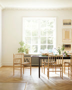 FDB Møbler J81 Chair โดย Jørgen Bækmark โครงไม้โอ๊ก ที่นั่งกระดาษถัก natural ดีไซน์คลาสสิกปี 1962