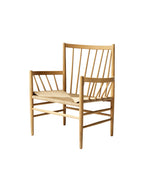 FDB Møbler J82 Lounge Chair โดย Jørgen Bækmark โครงไม้โอ๊กหรือบีช ที่นั่ง papercord natural ดีไซน์ปี 1962
