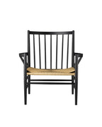 FDB Møbler J82 Lounge Chair โดย Jørgen Bækmark โครงไม้โอ๊กหรือบีช ที่นั่ง papercord natural ดีไซน์ปี 1962