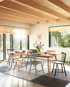 FDB Møbler J46 Chair โดย Poul M. Volther ทำจากไม้บีช/โอ๊ค ดีไซน์พนักพิงซี่ไม้ปี 1956 เคลือบผิวน้ำแบบ lacquered