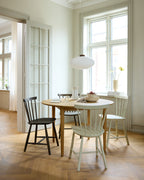 FDB Møbler J46 Chair โดย Poul M. Volther ทำจากไม้บีช/โอ๊ค ดีไซน์พนักพิงซี่ไม้ปี 1956 เคลือบผิวน้ำแบบ lacquered