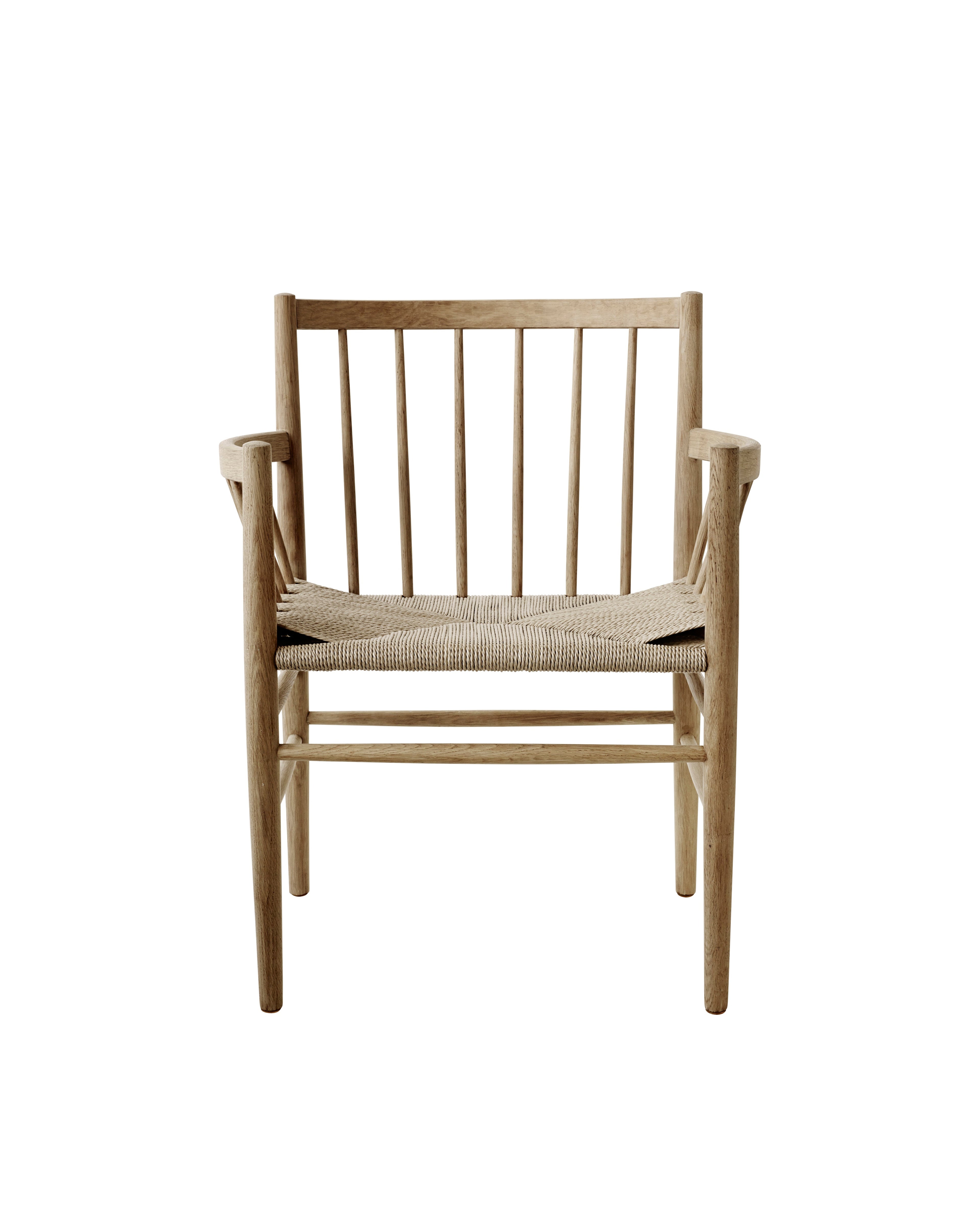 FDB Møbler J81 Chair โดย Jørgen Bækmark โครงไม้โอ๊ก ที่นั่งกระดาษถัก natural ดีไซน์คลาสสิกปี 1962