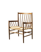 FDB Møbler J82 Lounge Chair โดย Jørgen Bækmark โครงไม้โอ๊กหรือบีช ที่นั่ง papercord natural ดีไซน์ปี 1962