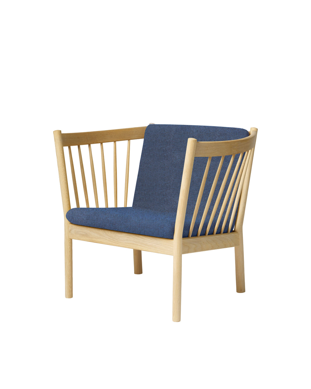 FDB Møbler J146 Armchair โดย Erik Ole Jørgensen โครงไม้โอ๊กเคลือบ lacquered พนักพิงแบบ spoke-back บุผ้าหรือหนัง ดีไซน์ปี 1978