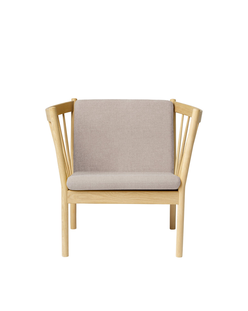 FDB Møbler J146 Armchair โดย Erik Ole Jørgensen โครงไม้โอ๊กเคลือบ lacquered พนักพิงแบบ spoke-back บุผ้าหรือหนัง ดีไซน์ปี 1978