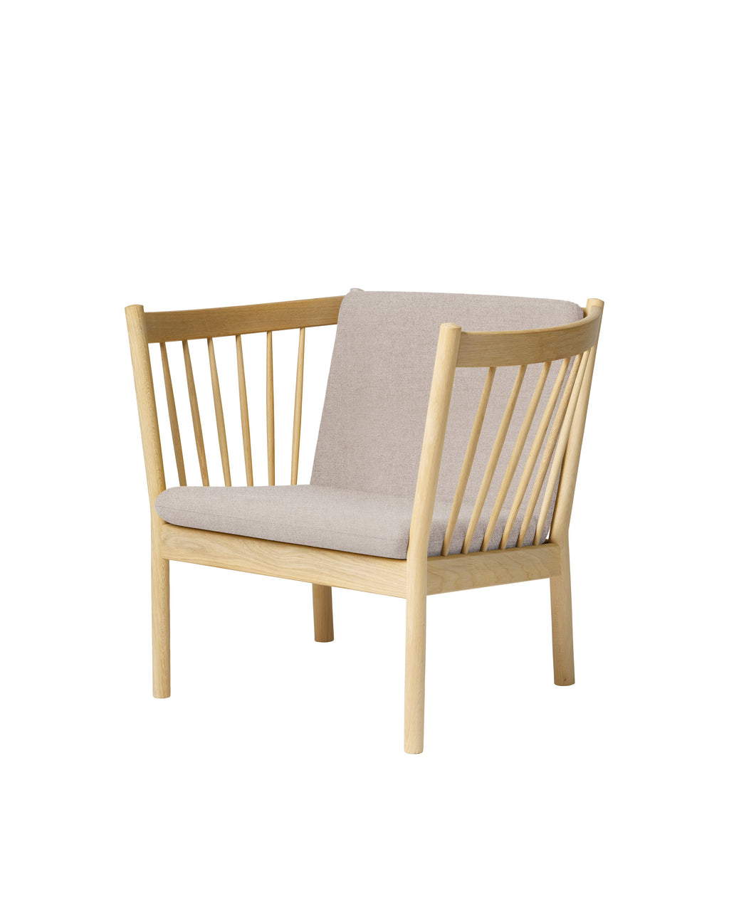 FDB Møbler J146 Armchair โดย Erik Ole Jørgensen โครงไม้โอ๊กเคลือบ lacquered พนักพิงแบบ spoke-back บุผ้าหรือหนัง ดีไซน์ปี 1978