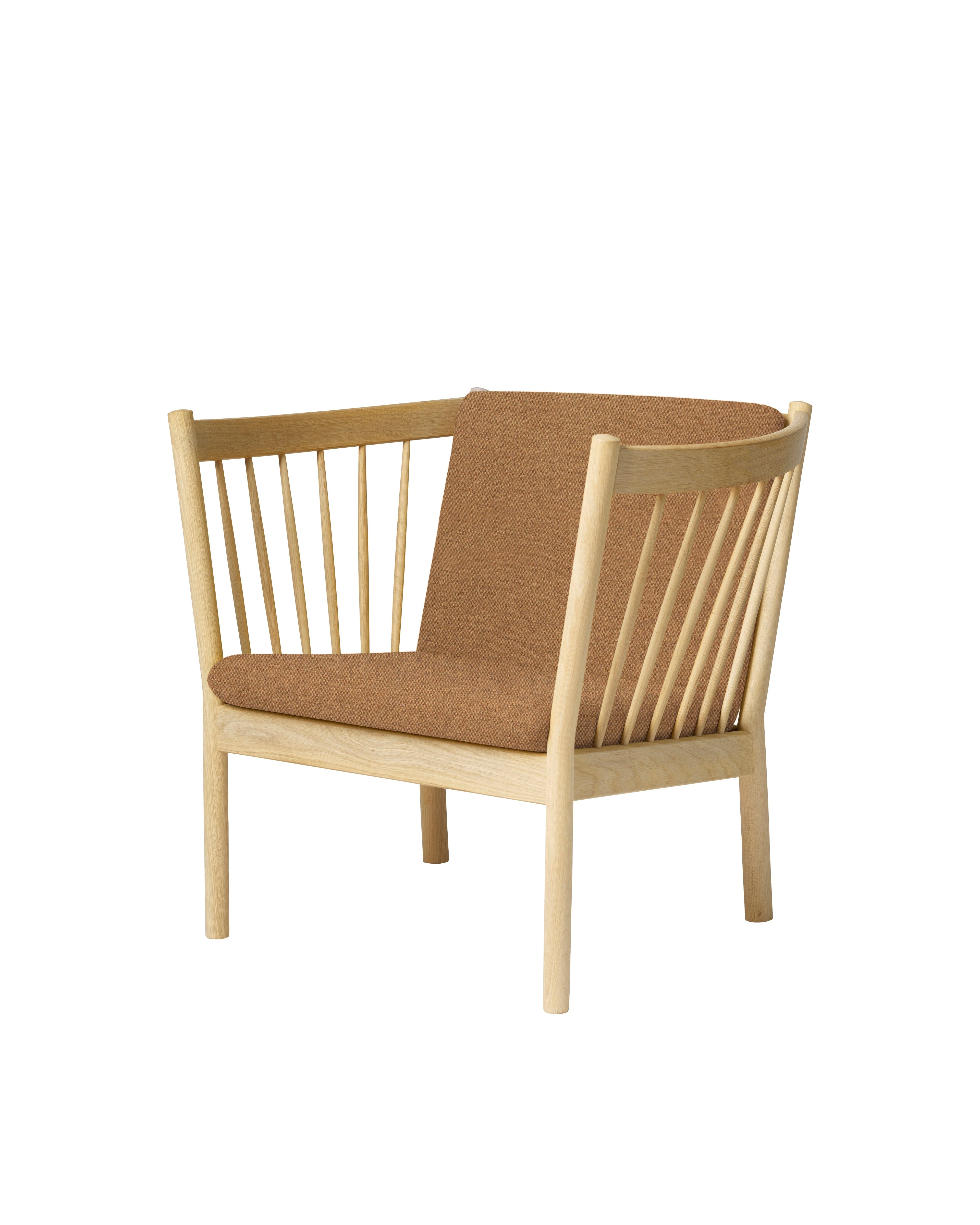 FDB Møbler J146 Armchair โดย Erik Ole Jørgensen โครงไม้โอ๊กเคลือบ lacquered พนักพิงแบบ spoke-back บุผ้าหรือหนัง ดีไซน์ปี 1978