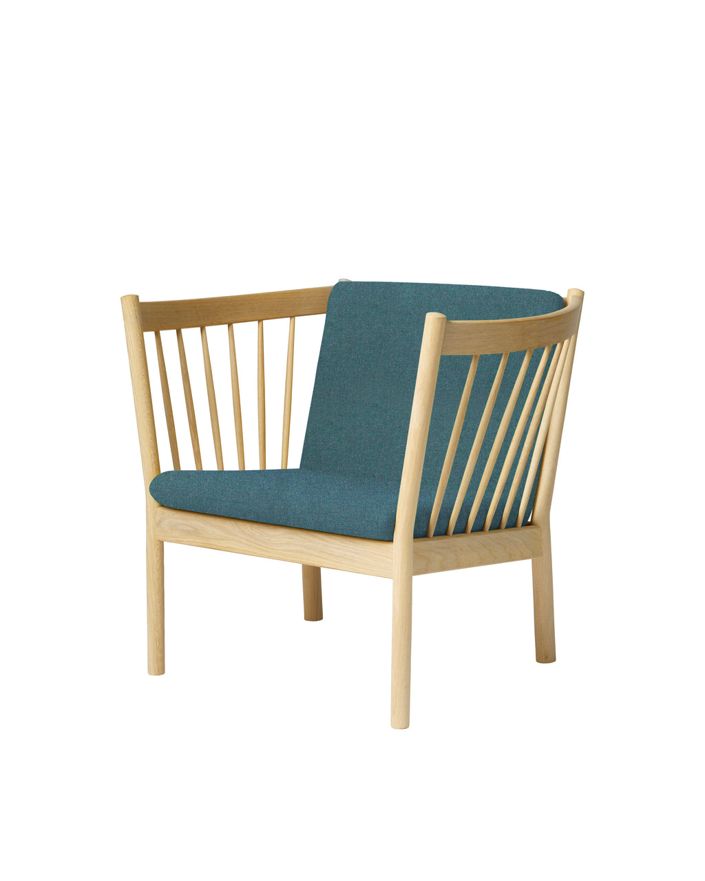 FDB Møbler J146 Armchair โดย Erik Ole Jørgensen โครงไม้โอ๊กเคลือบ lacquered พนักพิงแบบ spoke-back บุผ้าหรือหนัง ดีไซน์ปี 1978