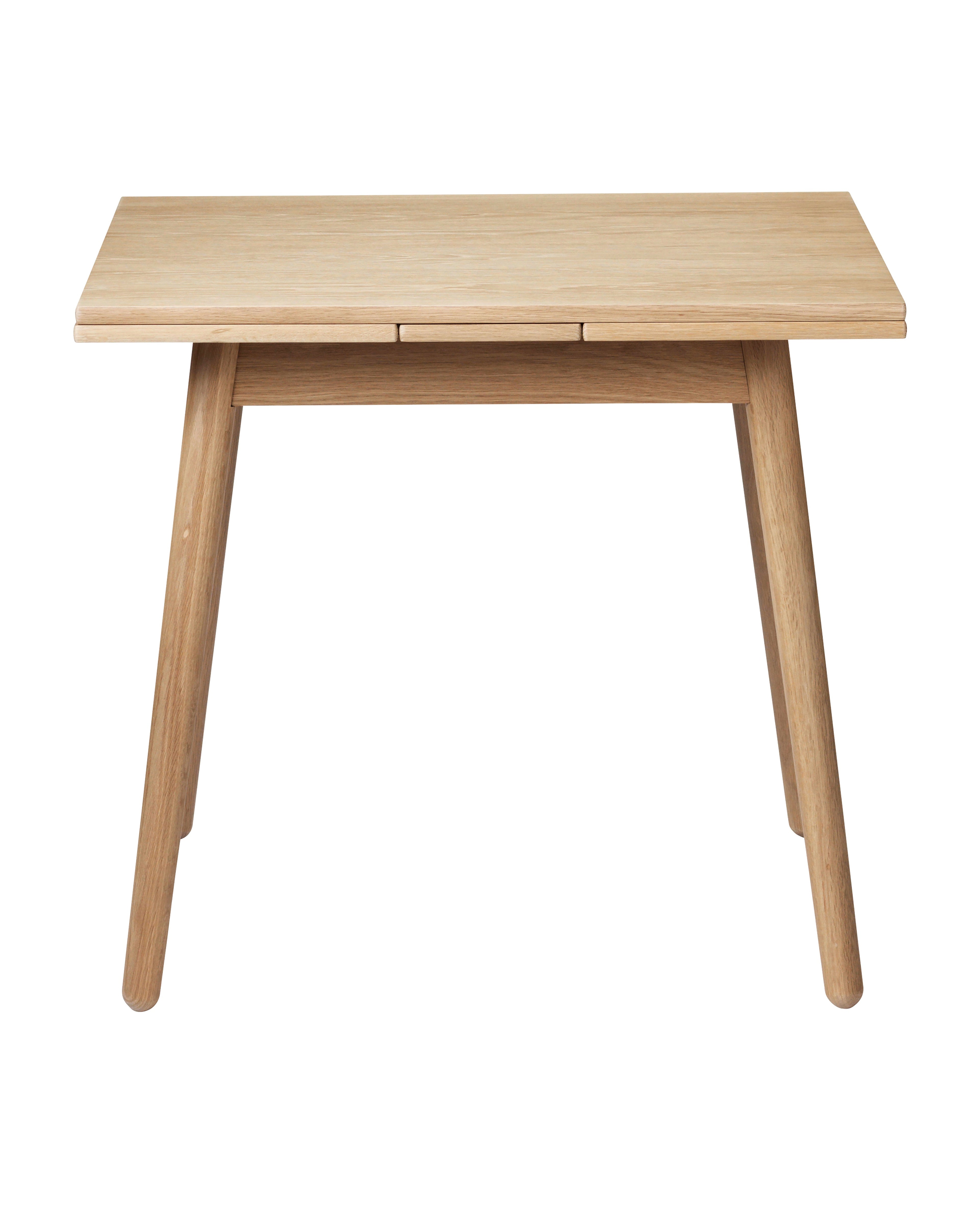 FDB Møbler C35 Dining Table Series โต๊ะไม้โอ๊กดีไซน์ปี 1957 โดย Poul M. Volther พร้อมตัวเลือกท็อปไม้โอ๊กและลิเนเลียม หลายขนาดและแผ่นต่อโต๊ะ (extension leaves)