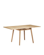 FDB Møbler C35 Dining Table Series โต๊ะไม้โอ๊กดีไซน์ปี 1957 โดย Poul M. Volther พร้อมตัวเลือกท็อปไม้โอ๊กและลิเนเลียม หลายขนาดและแผ่นต่อโต๊ะ (extension leaves)