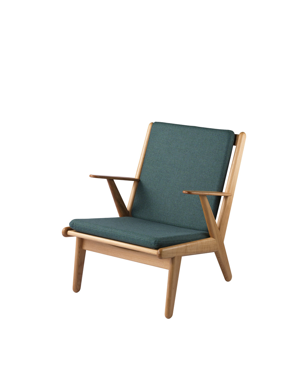 FDB Møbler J53 Armchair โดย Poul M. Volther โครงไม้โอ๊กเคลือบน้ำมัน บุผ้าเลือกได้หลายแบบ เช่น Monza, Cosmo, Grain, Main Line Flax ดีไซน์ปี 1953