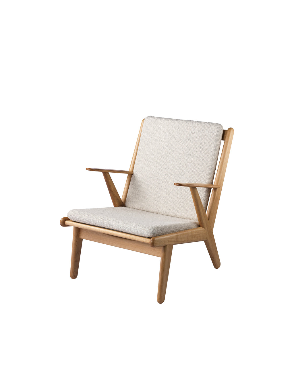 FDB Møbler J53 Armchair โดย Poul M. Volther โครงไม้โอ๊กเคลือบน้ำมัน บุผ้าเลือกได้หลายแบบ เช่น Monza, Cosmo, Grain, Main Line Flax ดีไซน์ปี 1953