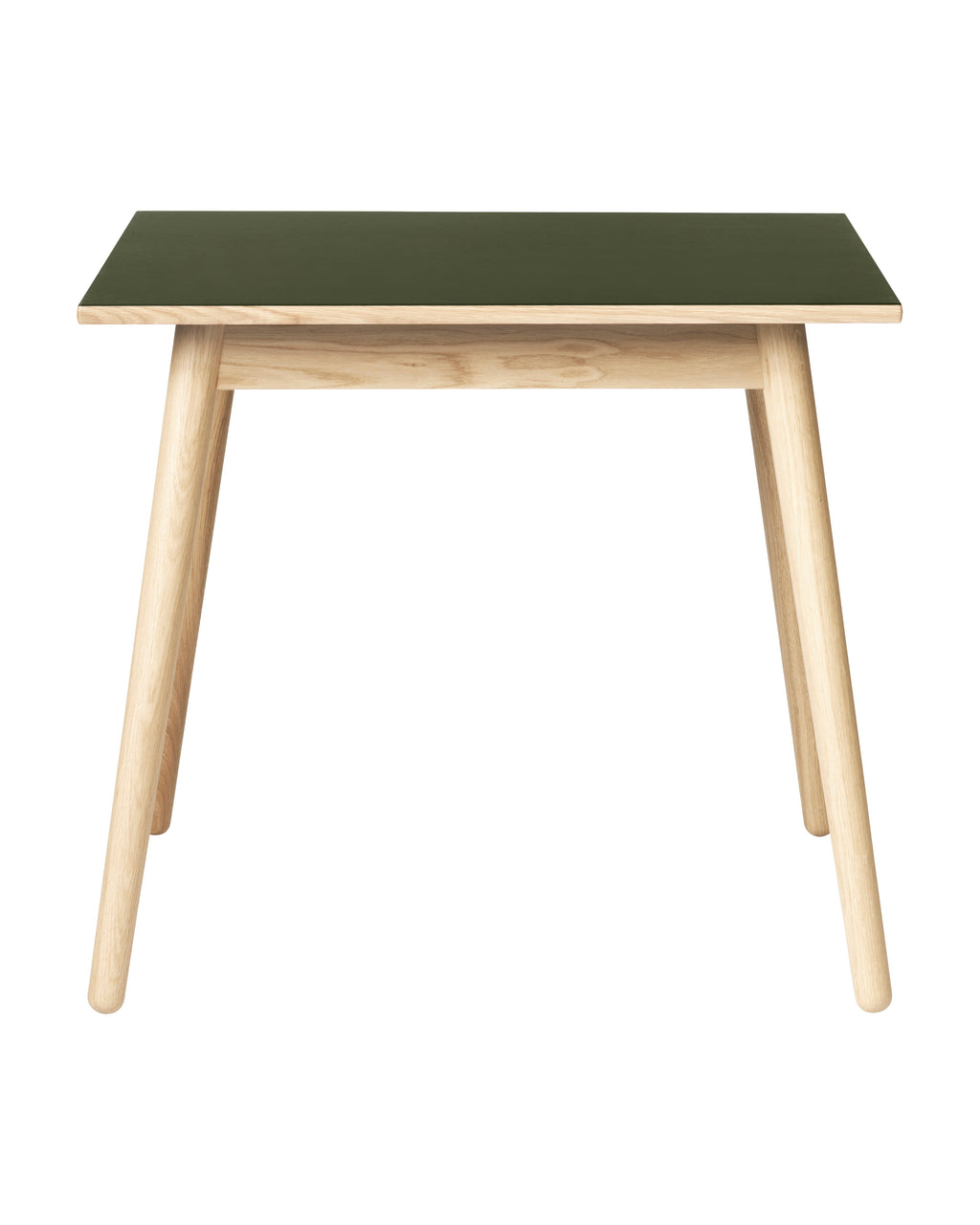 FDB Møbler C35 Dining Table Series โต๊ะไม้โอ๊กดีไซน์ปี 1957 โดย Poul M. Volther พร้อมตัวเลือกท็อปไม้โอ๊กและลิเนเลียม หลายขนาดและแผ่นต่อโต๊ะ (extension leaves)