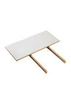 FDB Møbler C35 Dining Table Series โต๊ะไม้โอ๊กดีไซน์ปี 1957 โดย Poul M. Volther พร้อมตัวเลือกท็อปไม้โอ๊กและลิเนเลียม หลายขนาดและแผ่นต่อโต๊ะ (extension leaves)