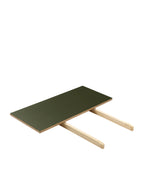 FDB Møbler C35 Dining Table Series โต๊ะไม้โอ๊กดีไซน์ปี 1957 โดย Poul M. Volther พร้อมตัวเลือกท็อปไม้โอ๊กและลิเนเลียม หลายขนาดและแผ่นต่อโต๊ะ (extension leaves)