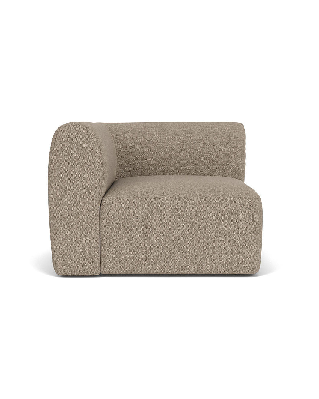 FDB Møbler โซฟาโมดูลาร์ L47 Korinth โดย Krøyer & Sætter-Lassen ดีไซน์โค้งมนสไตล์สแกนดิเนเวียน ประกอบด้วยมุมซ้าย มอดูลกลาง มุมขวา พัฟ และหมอนทรงกระบอก พร้อมตัวเลือกผ้า 17 แบบ