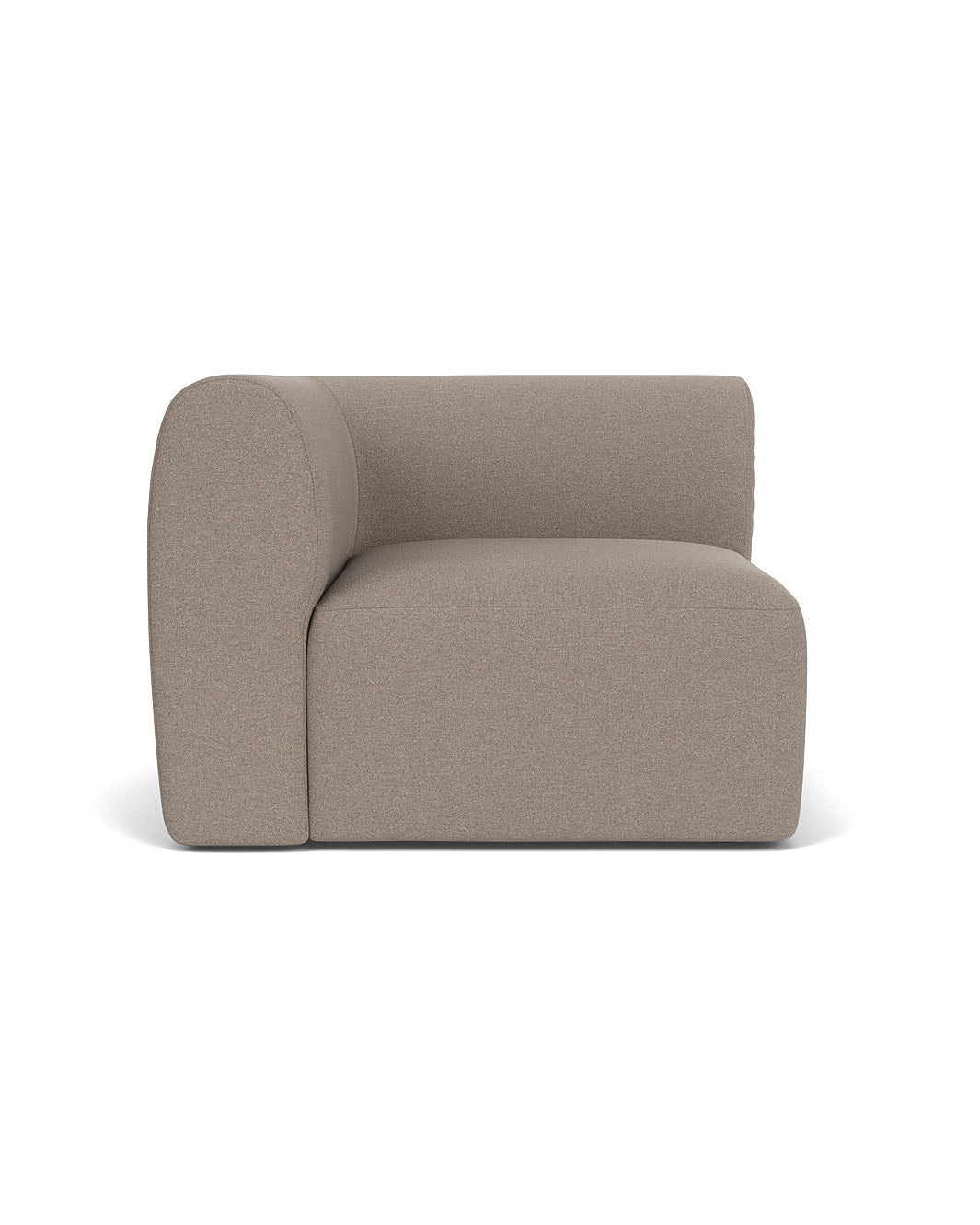 FDB Møbler โซฟาโมดูลาร์ L47 Korinth โดย Krøyer & Sætter-Lassen ดีไซน์โค้งมนสไตล์สแกนดิเนเวียน ประกอบด้วยมุมซ้าย มอดูลกลาง มุมขวา พัฟ และหมอนทรงกระบอก พร้อมตัวเลือกผ้า 17 แบบ