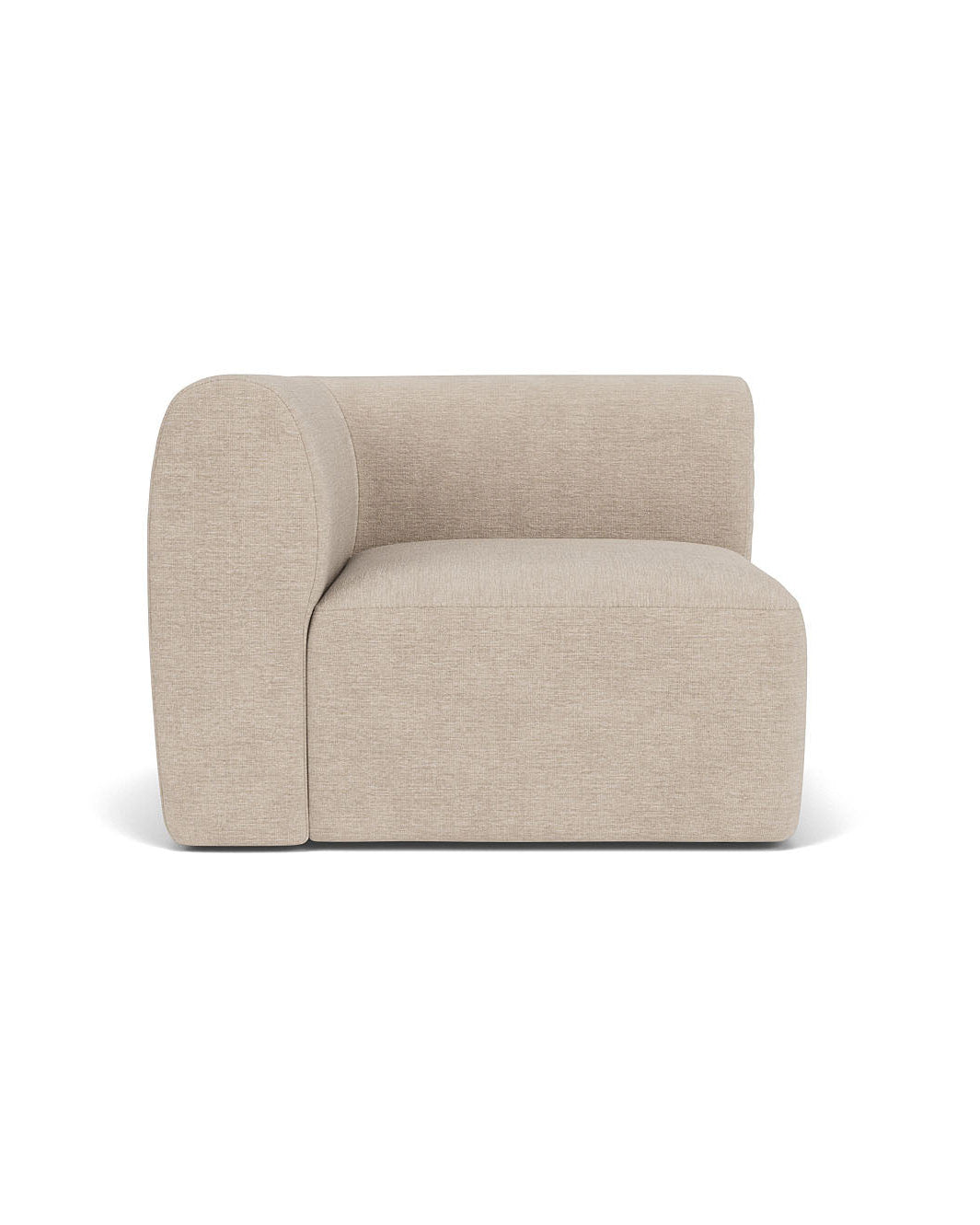 FDB Møbler โซฟาโมดูลาร์ L47 Korinth โดย Krøyer & Sætter-Lassen ดีไซน์โค้งมนสไตล์สแกนดิเนเวียน ประกอบด้วยมุมซ้าย มอดูลกลาง มุมขวา พัฟ และหมอนทรงกระบอก พร้อมตัวเลือกผ้า 17 แบบ