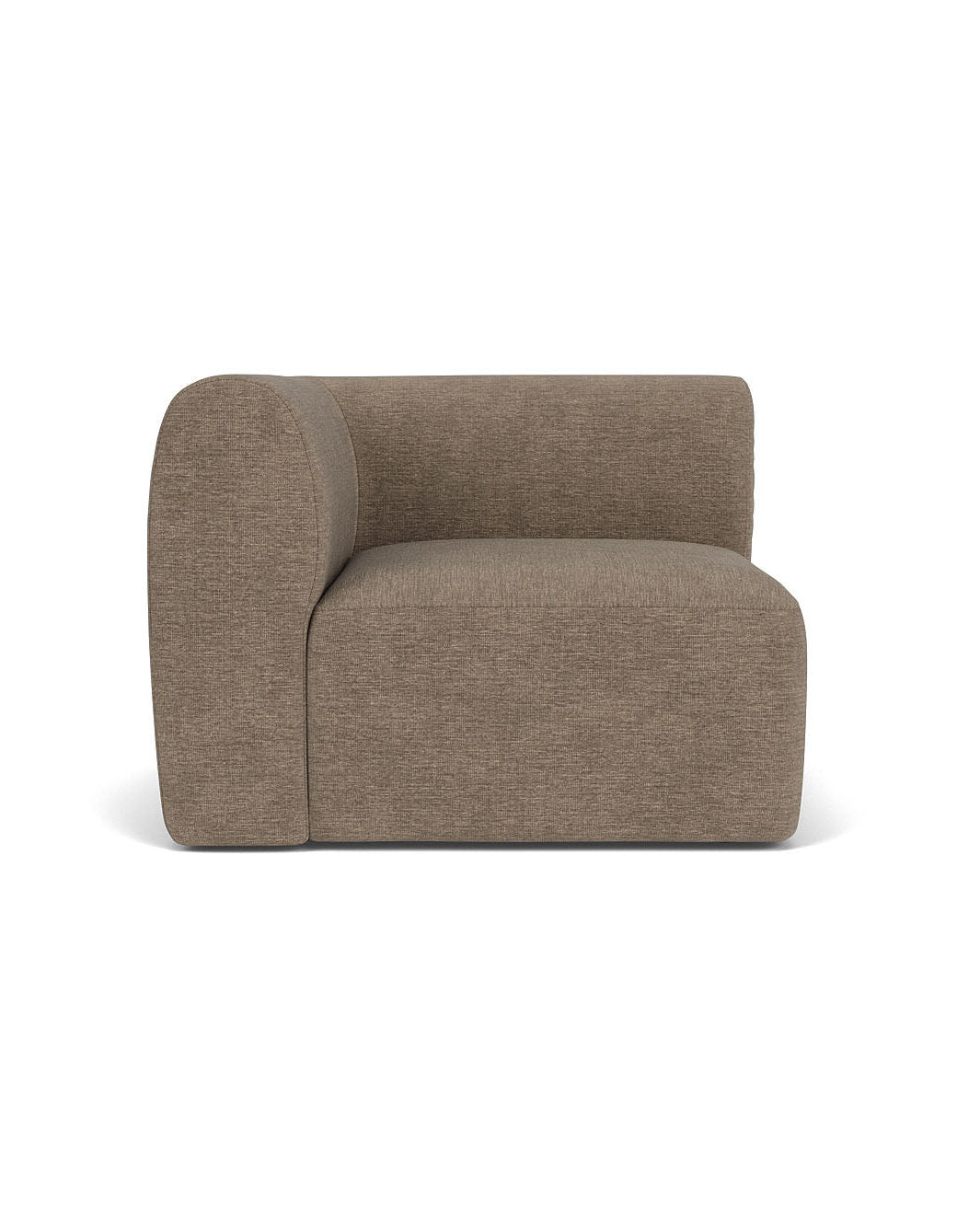 FDB Møbler โซฟาโมดูลาร์ L47 Korinth โดย Krøyer & Sætter-Lassen ดีไซน์โค้งมนสไตล์สแกนดิเนเวียน ประกอบด้วยมุมซ้าย มอดูลกลาง มุมขวา พัฟ และหมอนทรงกระบอก พร้อมตัวเลือกผ้า 17 แบบ