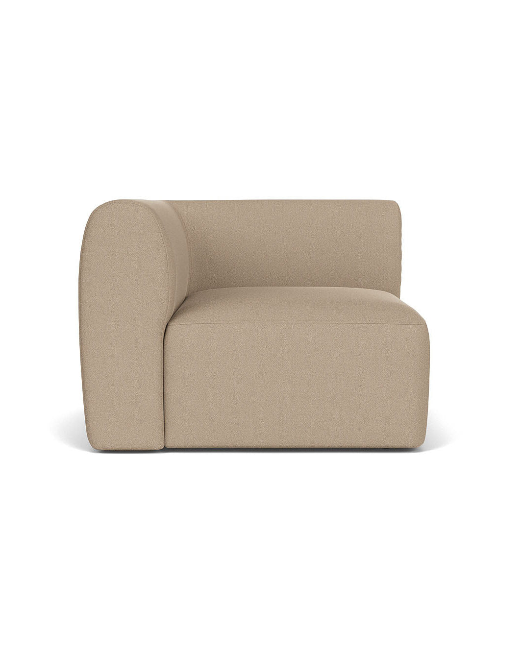 FDB Møbler โซฟาโมดูลาร์ L47 Korinth โดย Krøyer & Sætter-Lassen ดีไซน์โค้งมนสไตล์สแกนดิเนเวียน ประกอบด้วยมุมซ้าย มอดูลกลาง มุมขวา พัฟ และหมอนทรงกระบอก พร้อมตัวเลือกผ้า 17 แบบ