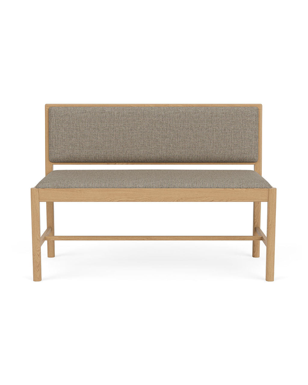 FDB Møbler J176 Sønderborg เบนช์ไม้โอ๊กเคลือบน้ำมัน พร้อมเบาะผ้า Meleret หรือ Ploegwool Blue ออกแบบโดย Mogens Koch