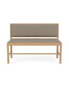 FDB Møbler J176 Sønderborg เบนช์ไม้โอ๊กเคลือบน้ำมัน พร้อมเบาะผ้า Meleret หรือ Ploegwool Blue ออกแบบโดย Mogens Koch