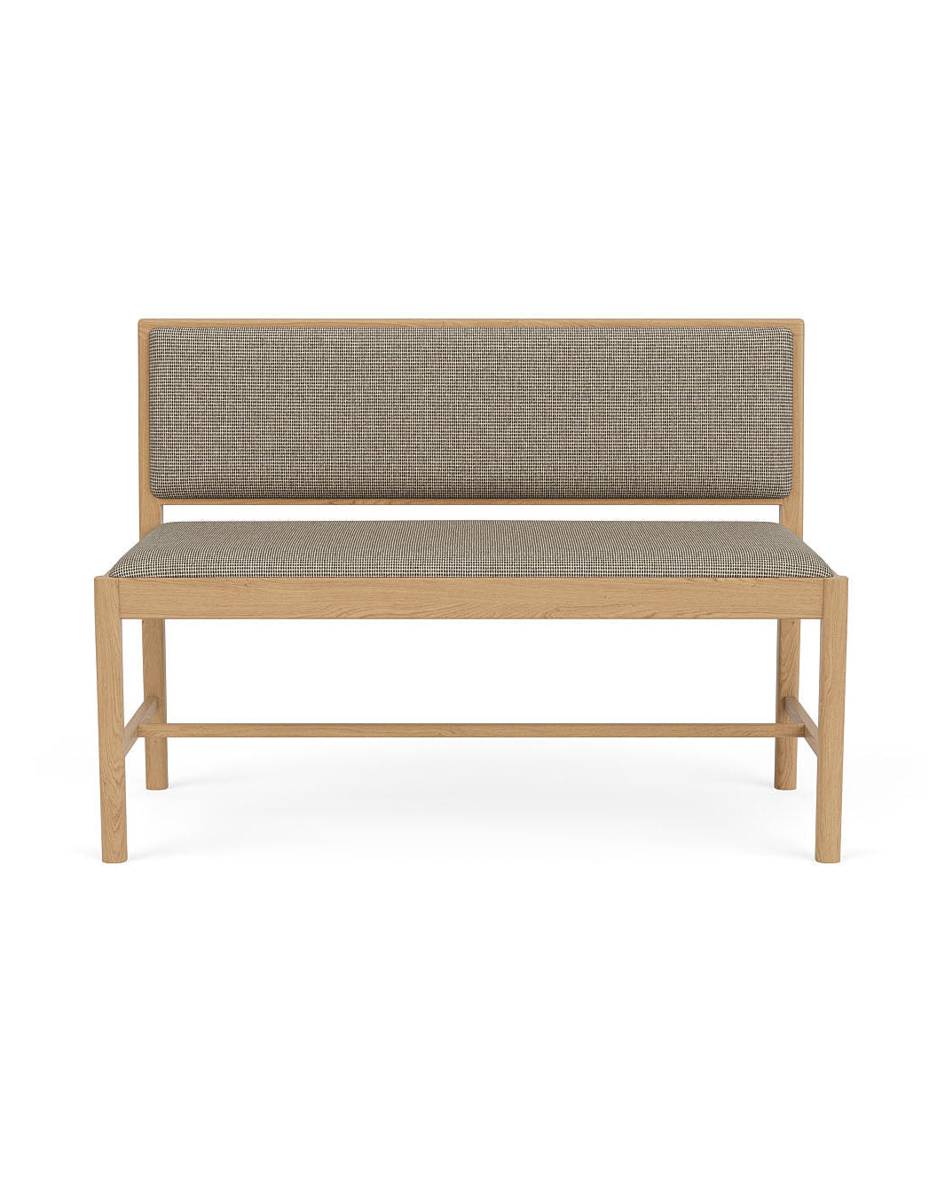 FDB Møbler J176 Sønderborg เบนช์ไม้โอ๊กเคลือบน้ำมัน พร้อมเบาะผ้า Meleret หรือ Ploegwool Blue ออกแบบโดย Mogens Koch