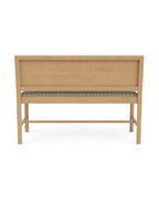 FDB Møbler J176 Sønderborg เบนช์ไม้โอ๊กเคลือบน้ำมัน พร้อมเบาะผ้า Meleret หรือ Ploegwool Blue ออกแบบโดย Mogens Koch