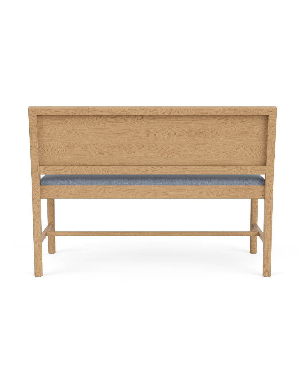 FDB Møbler J176 Sønderborg เบนช์ไม้โอ๊กเคลือบน้ำมัน พร้อมเบาะผ้า Meleret หรือ Ploegwool Blue ออกแบบโดย Mogens Koch