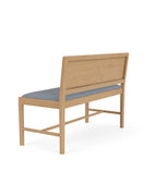 FDB Møbler J176 Sønderborg เบนช์ไม้โอ๊กเคลือบน้ำมัน พร้อมเบาะผ้า Meleret หรือ Ploegwool Blue ออกแบบโดย Mogens Koch