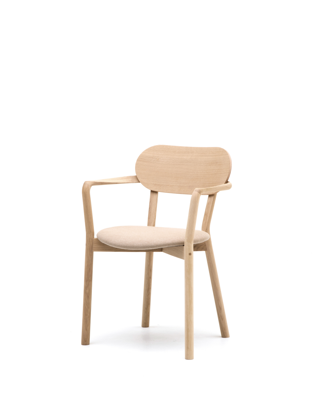 เก้าอี้ Karimoku New Standard Castor Armchair Plus Pad เก้าอี้ไม้โอ๊คญี่ปุ่นพร้อมที่วางแขนและเบาะนั่ง เหมาะสำหรับโต๊ะอาหาร ห้องประชุม และพื้นที่ใช้งานภายใน