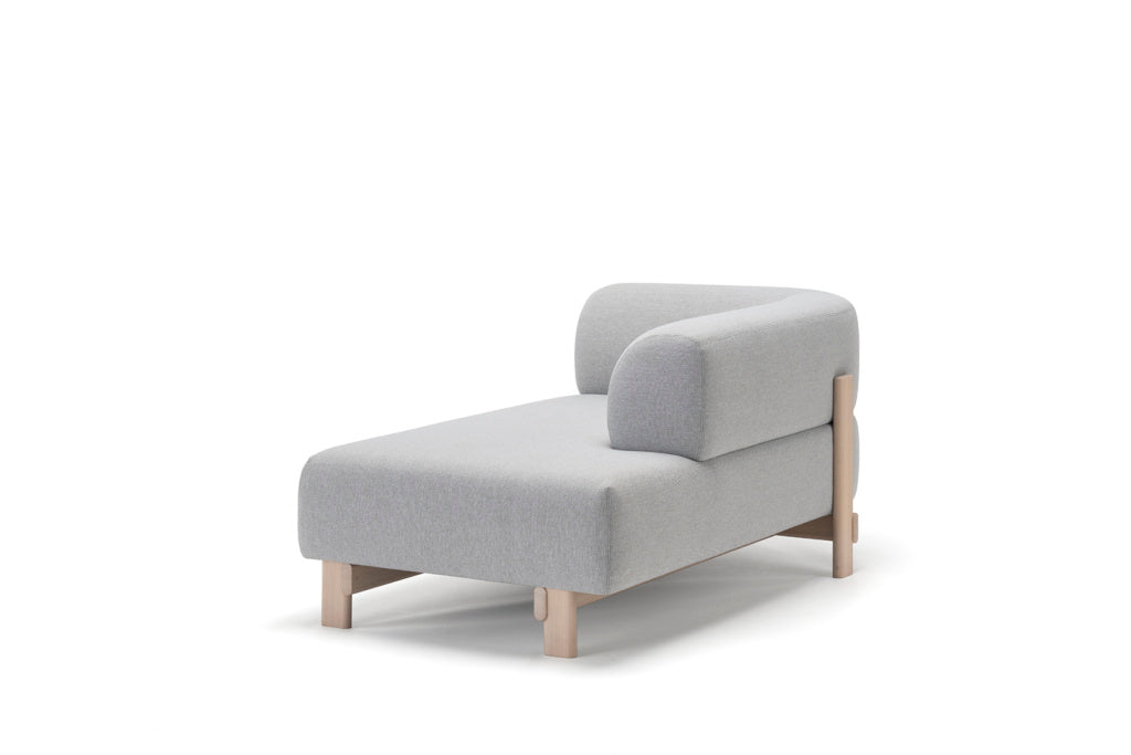 Karimoku New Standard Elephant Sofa Chaise Longue L โซฟาเชสลองเบาะบุผ้าฐานไม้เกาลัด ออกแบบโดย Christian Haas