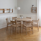 MAKE nordic CORD Dining Chair เก้าอี้ไม้โอ๊คที่นั่งสาน paper wicker ดีไซน์สแกนดิเนเวียนสำหรับโต๊ะอาหาร ออกแบบโดย Esben Pilgaard Jørgensen