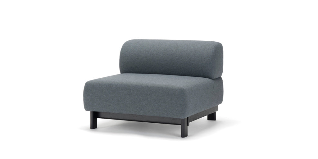 Karimoku New Standard Elephant Sofa 1-Seater Bench โมดูลโซฟาเบาะบุผ้าฐานไม้เกาลัด ออกแบบโดย Christian Haas