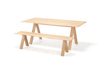 Karimoku New Standard Spectrum Bench 180 ม้านั่งไม้โอ๊คดีไซน์มินิมอลสำหรับโต๊ะ Spectrum ออกแบบโดย Geckeler Michels