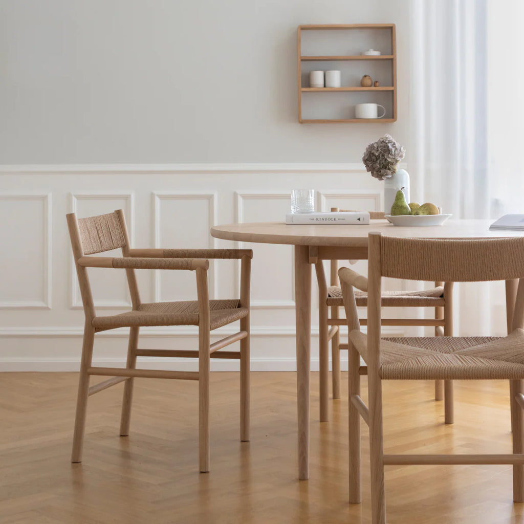 MAKE nordic CORD Dining Chair เก้าอี้ไม้โอ๊คที่นั่งสาน paper wicker ดีไซน์สแกนดิเนเวียนสำหรับโต๊ะอาหาร ออกแบบโดย Esben Pilgaard Jørgensen