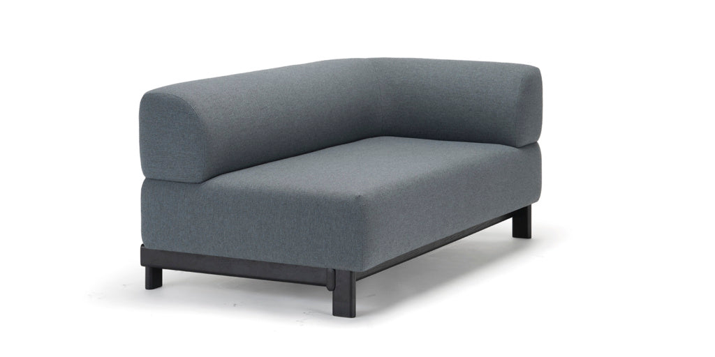 Karimoku New Standard Elephant Sofa 2-Seater Left Arm Corner โมดูลโซฟาเบาะบุผ้าฐานไม้เกาลัด ออกแบบโดย Christian Haas