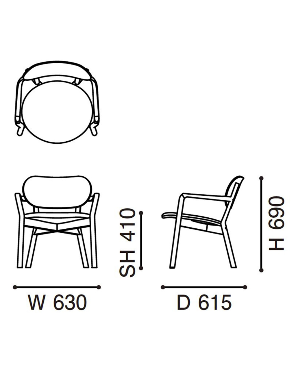 Karimoku New Standard Castor Low Chair Pad เก้าอี้เลานจ์ไม้โอ๊คญี่ปุ่นพร้อมเบาะหุ้มผ้า ดีไซน์เรียบ สำหรับพื้นที่พักผ่อนและพื้นที่รับรอง