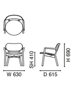 Karimoku New Standard Castor Low Chair Pad เก้าอี้เลานจ์ไม้โอ๊คญี่ปุ่นพร้อมเบาะหุ้มผ้า ดีไซน์เรียบ สำหรับพื้นที่พักผ่อนและพื้นที่รับรอง
