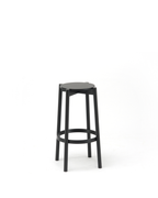 Karimoku New Standard Castor Bar Stool High สตูลบาร์ไม้โอ๊คญี่ปุ่นดีไซน์เรียบ พร้อมที่พักเท้าเสริมเหล็ก เหมาะสำหรับเคาน์เตอร์บาร์ คาเฟ่ และพื้นที่รับรอง