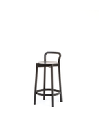 Karimoku New Standard Castor Bar Stool with Backrest สตูลบาร์ไม้โอ๊คมีพนักพิง