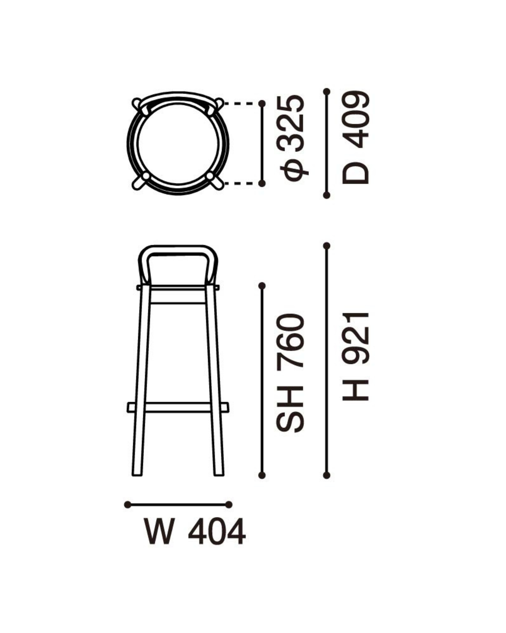 Karimoku New Standard Castor Bar Stool with Backrest สตูลบาร์ไม้โอ๊คมีพนักพิง